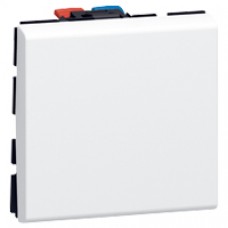 Poussoir inverseur Mosaic - 2 modules - 6 A - blanc