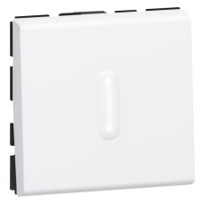 Interrupteur va-et-vient Mosaic - 2 modules - 10 AX - à voyant à LED - blanc