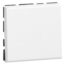 Poussoir Mosaic - 2 modules - 6 A - blanc
