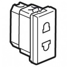 Prise Mosaic - Euro-US - 2P - 1 module - blanc