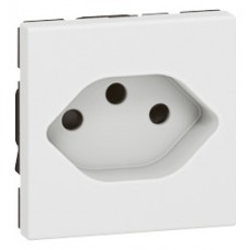 Prise Mosaic - std suisse - 2P+T - type 13 - 2 modules - blanc