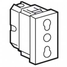 Prise Mosaic - std italien - 2P+T - 10/16 A - 1 module - blanc