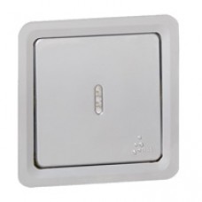 Poussoir inverseur lumineux Prog Soliroc - 6 A - 230 V~ - IK 10 - IP 55