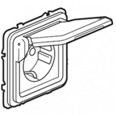 Prise std Alld 2P+T à volet IP 55 - 16 A - 250 V - Prog Soliroc - IK10