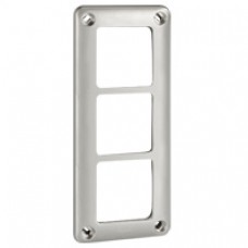Plaque IK 10 - Programme Soliroc - 3 postes - 110 x 252 mm - montage horiz/vert