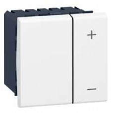 Interrupteur variateur Mosaic - 2 modules - 0-10 V - blanc