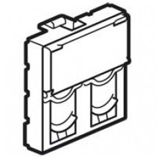 Plastron Mosaic - pour 2 connecteurs format Keystone - 2 modules - blanc