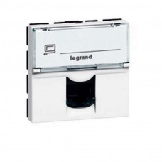 Prise RJ45 programme Mosaic - CAT. 6 FTP - 2 MOD - Blanc