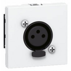 Prise audio Mosaic - XLR 3 pôles femelle Neutrik - 2 modules - blanc