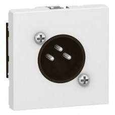 Prise audio Mosaic - XLR 3 pôles mâle Neutrik - 2 modules - blanc