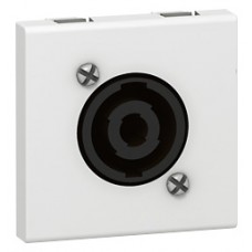 Prise audio Mosaic - Speakon 4 contacts - 2 modules - blanc