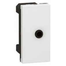 Prise audio Mosaic - jack 3,5 mm femelle - 1 module - blanc