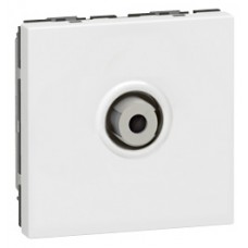Prise TV Mosaic - type ''F'' à visser - 2 modules - blanc