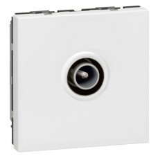 Prise TV Mosaic - Ø9,52mm mâle - 2 modules - blanc