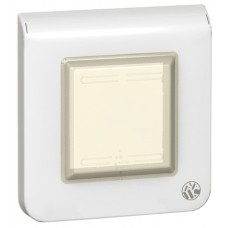 Plaque antimicrobienne Mosaic - IP 44 - 2 modules - blanc