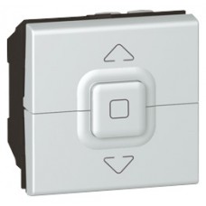 Interrupteur pour volets roulants Mosaic - 2 modules - aluminium 