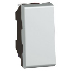 Poussoir Mosaic - 1 module - 6 A - aluminium 