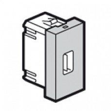 Prise USB femelle Mosaic - 1 module - aluminium 