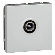 Prise TV Mosaic - Ø9,52mm mâle - 2 modules - aluminium 