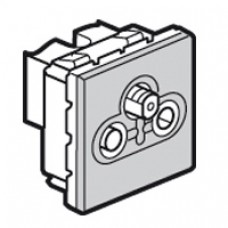 PriseTV/FM/SAT Mosaic - 2 modules - aluminium 
