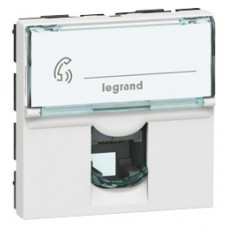 Prise RJ 45 Mosaic - Cat. 6 - FTP - 2 modules - aluminium - LCS²