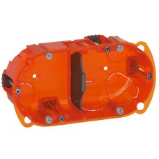 Boîte multimatériaux Batibox - 2 postes - 4/5 modules - vert/horiz - prof. 40