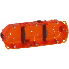 Boîte multimatériaux Batibox - 3 postes - 6/8 modules - vert/horiz - prof. 40