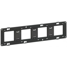 Support pour fixation à vis Batibox - montage horiz/vert - pour 4 postes -10 mod