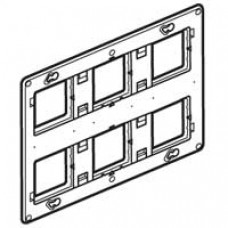 Support grand format Batibox - pour Mosaic - 2 x 3 postes - 2 x 6/8 mod