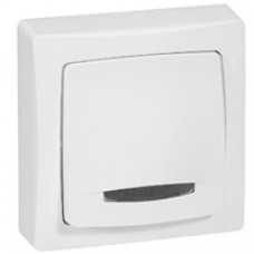 Va-et-vient témoin sans neutre appareillage saillie complet - 4 A - blanc