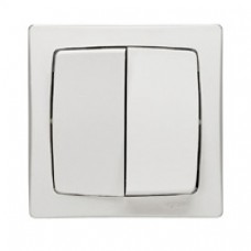 Double va-et-vient appareillage saillie complet - blanc