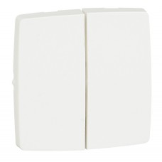 Double va-et-vient appareillage saillie composable - blanc