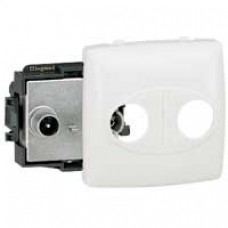 Prise TV-FM appareillage saillie composable - blanc