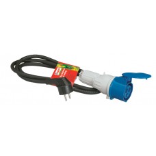 Cordon adaptateur 2P+T - 16 A - caravane ou bateau P17 - 3G 1,5² - 1,5 m