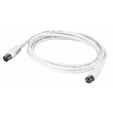 Rallonge TV - 1 fiche femelle + 1 fiche mâle Ø9,52 mm - L. 2 m - blanc (gencod)