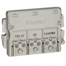 Répartiteur/dérivateur hertzien-satellite - 1 entrée 5 sorties - 5-2400 MHz
