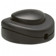 Interrupteur à pied - 2 A - pour cde de lampadaire - 60x60 mm - noir (blister)