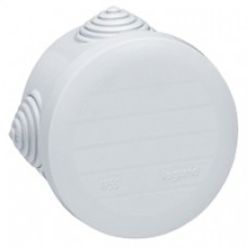 Boîte ronde Ø 60/h 40 étanche Plexo gris - embout gradins (4) -IP55/IK07- 650°C