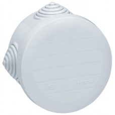 Boîte ronde Ø 70/h 45 étanche Plexo gris - embout gradins (4) -IP55/IK07- 650°C