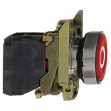 Bouton-poussoir rouge Ø 22-à impulsion affleurant-1O