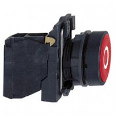 Bouton-poussoir rouge Ø 22-à impulsion affleurant-1O