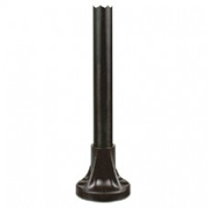 Tube support + pied de fixation l=400mm aluminium noir