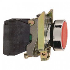 Bouton-poussoir rouge Ø 22-à impulsion affleurant-1O
