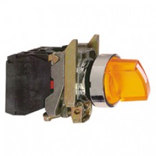 Bouton tournant lumineux jaune Ø 22-à manette-2 positions-240 V-1O+1F