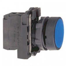 Bouton-poussoir bleu Ø 22-à impulsion affleurant-1F