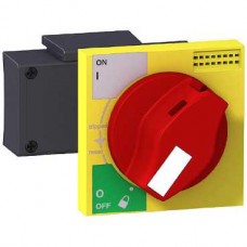 Manette rotative prolongée - pour NG160 - manette rouge sur front jaune