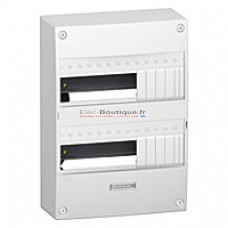 Tableau Schneider 13 modules 2 rangées configurable