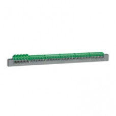 Bornier de répartition IP 2X - terre - 5 connexions 6 à 25 mm² - VERT - L 332 mm