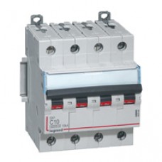 Disjoncteur DX³ 6000 -vis/vis- 4P- 400V~-16A-10kA-courbeC-départ-peigne HX³ trad 4P Legrand