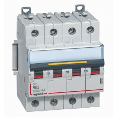 Disjoncteur DX³ 10000-vis/vis-4P-400V~-63A-16kA-courbe B-protect départ Legrand